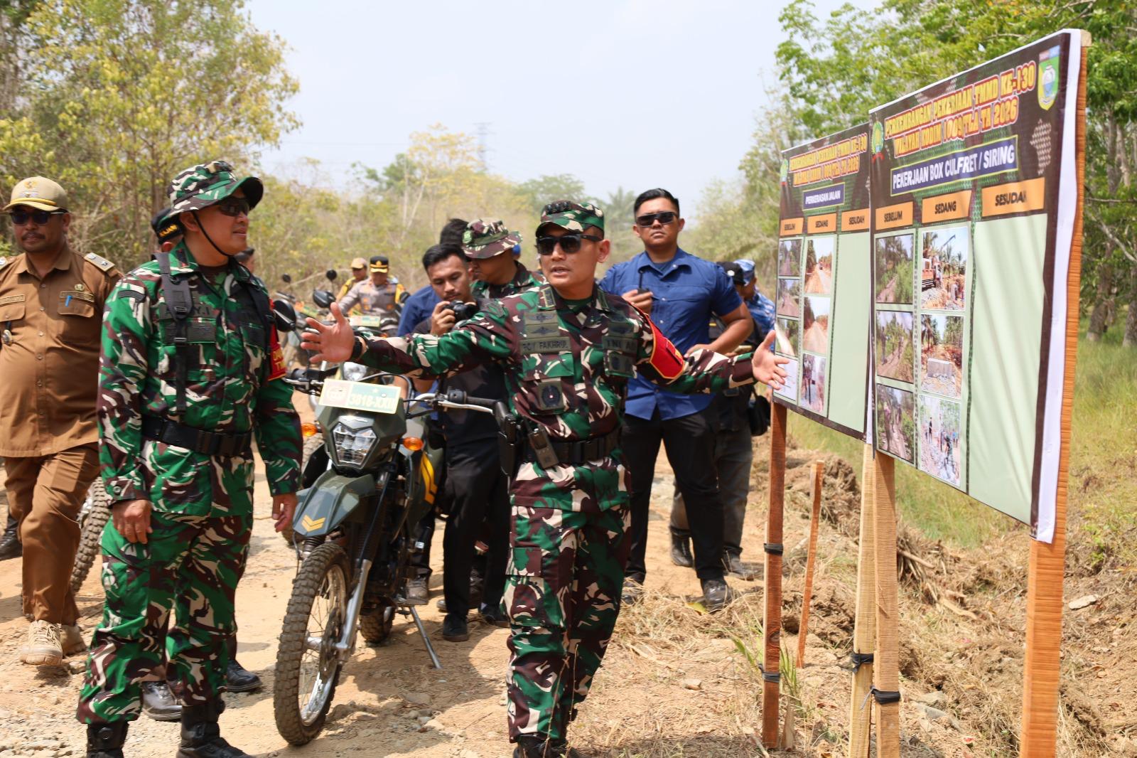 Dandim 1009 dan Bupati Awasi Progres Pembangunan TMMD ke-130 di Tanah Laut