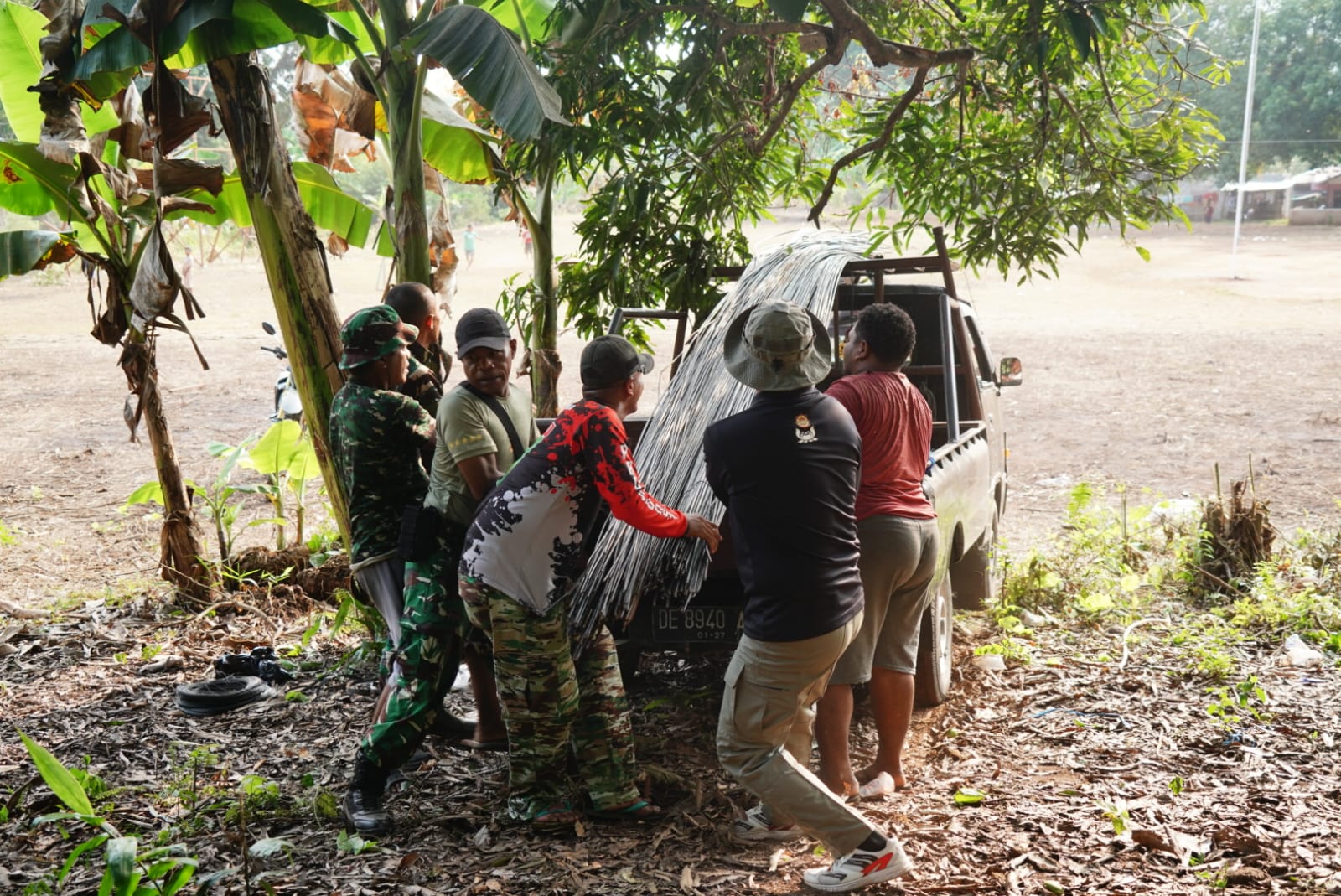 TNI Manunggal Mulai Proyek Pembangunan, Material Dikirim ke Lokasi Sasaran